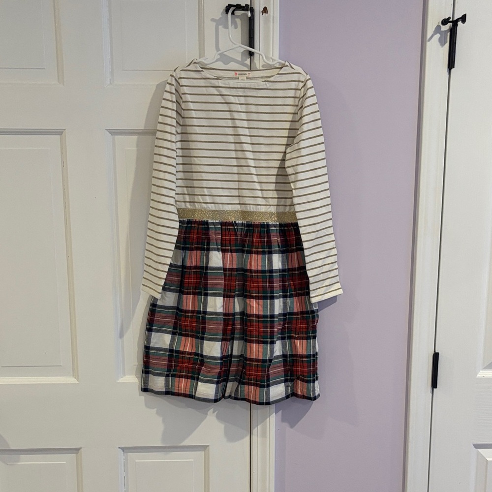 Crewcuts Striped and Plaid Skirt Dress